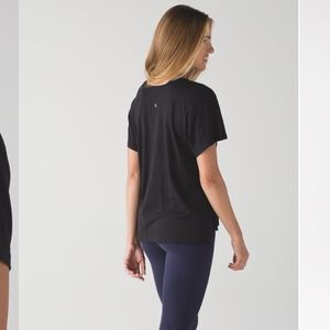 Lululemon Jerico Crew Short Sleeve Women's 8 Black Pima Cotton